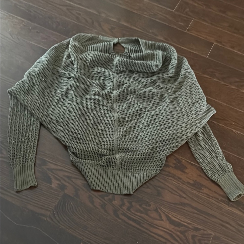 All Saints Khaki Women's Poncho Sweater